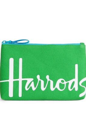 NWT Harrods Cotton Logo Pouch